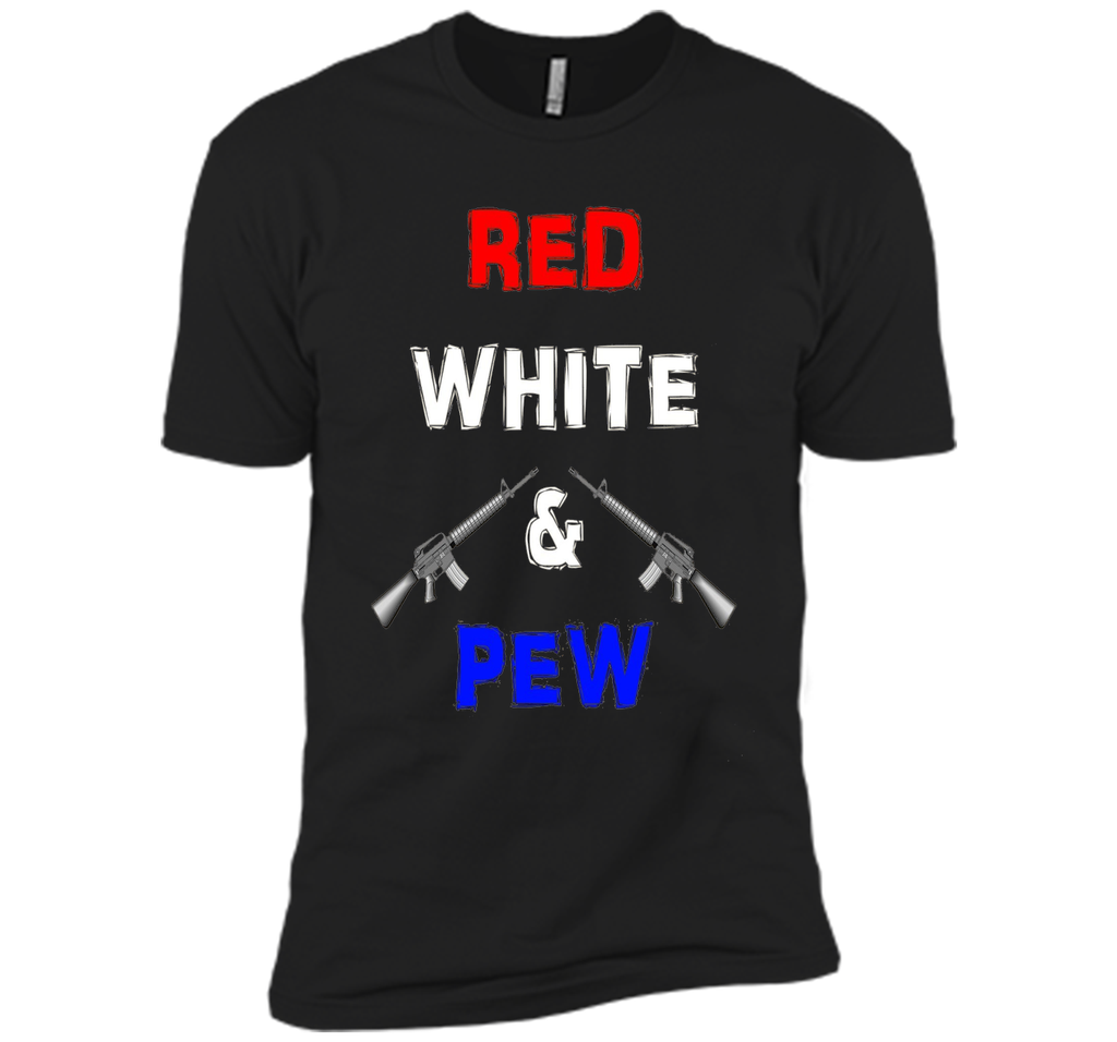 Red White & Pew AR15 Black Rifle America 4th of July Gun