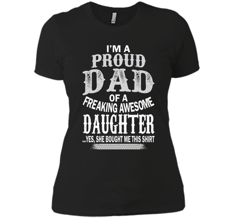 Proud Dad Of A Freaking Awesome Daughter Christmas Tshirt