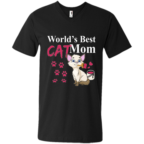 Worlds Best Cat Mom - Cat Lovers Mother's Day Gift Tee Shirt