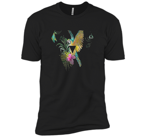 Tropical Parrot Dotted Triangle Trendy Shirt