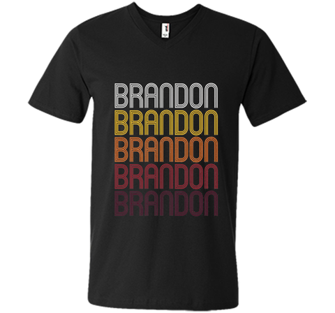 Brandon Retro Wordmark Pattern - Vintage Style T-shirt