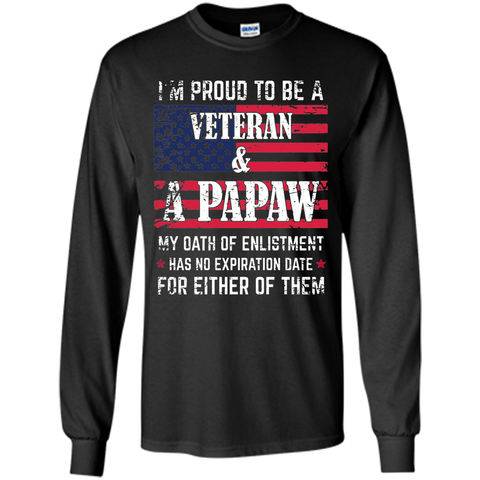 Men's I'm Proud To Be A Veteran And A Papaw T-shirt