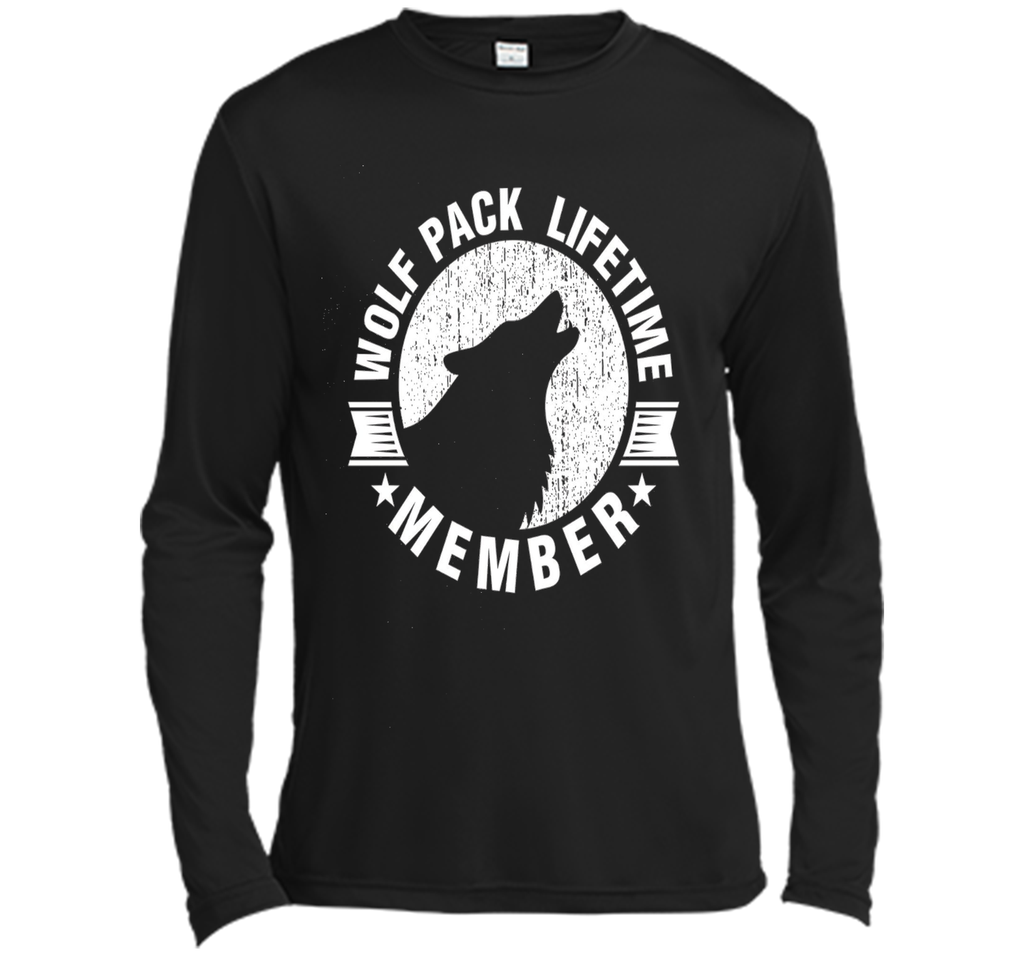 Lifetime Wolf Pack Member Distressed Howling T-shirt
