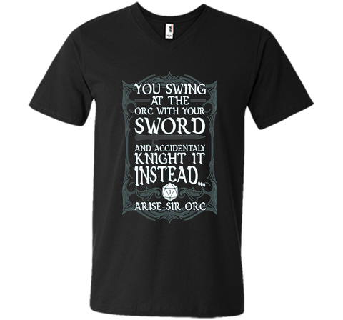Arise Sir Orc Funny Tabletop RPG Shirt