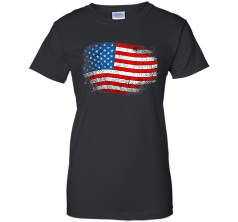Cool Distressed American USA Flag Shirt 4th of July Clothing