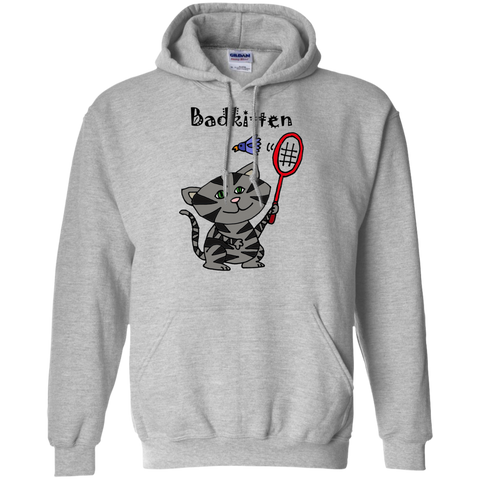 cool funny bad kitten playing badminton T-Shirt