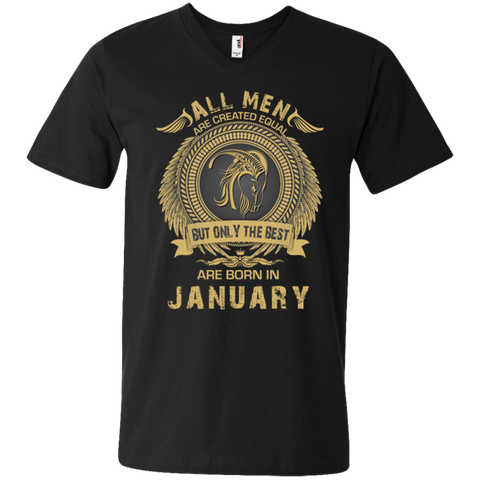 all men are created equal but only the best born in january T-Shirt