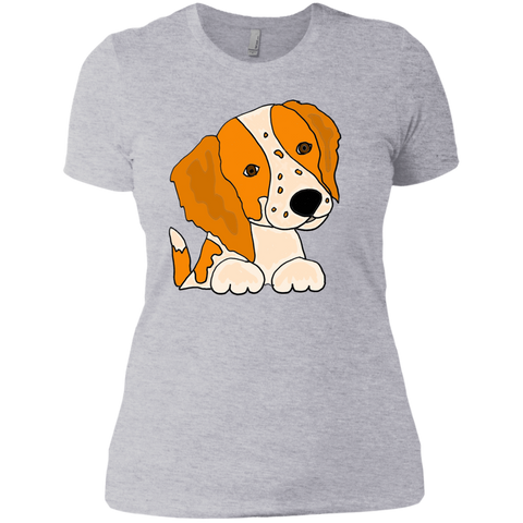 cute artistic brittany spaniel puppy dog art T-Shirt