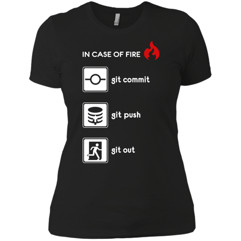 in case of fire git commit git push and git out T-Shirt