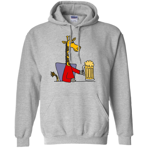 funny cool giraffe drinking tall mug of beer T-Shirt
