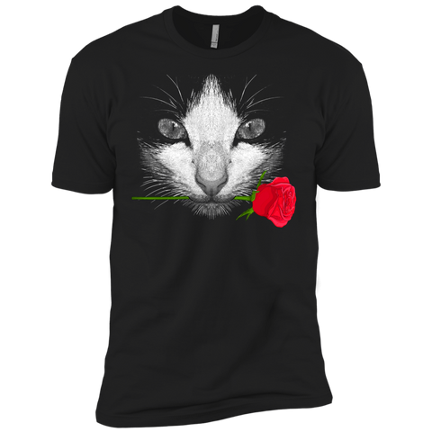 black cat with rose sweatshirt T-Shirt
