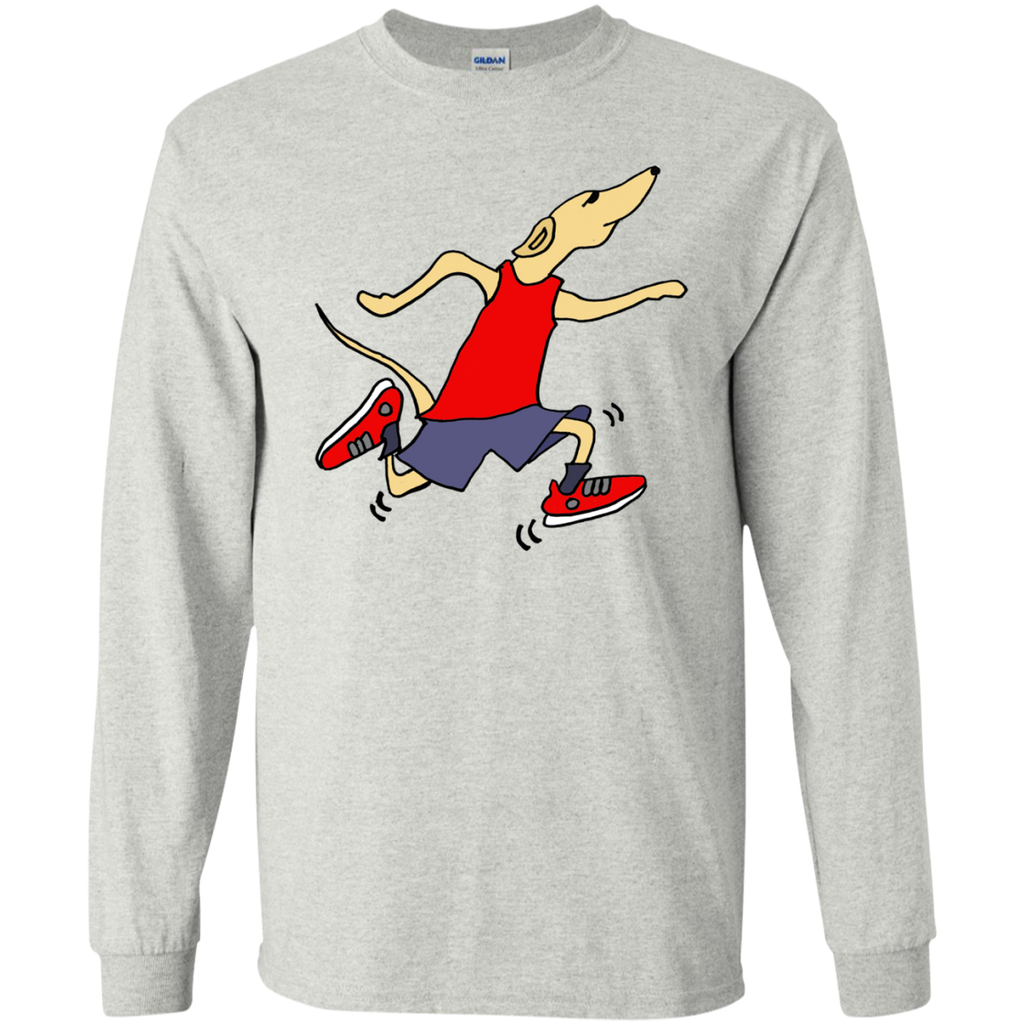 cool funny racing greyhound dog wearing running shorts and tank  T-Shirt