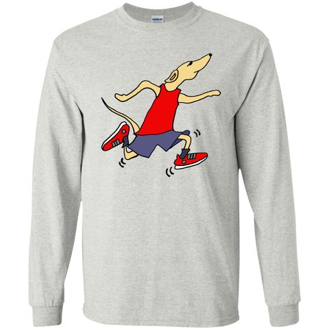 cool funny racing greyhound dog wearing running shorts and tank  T-Shirt