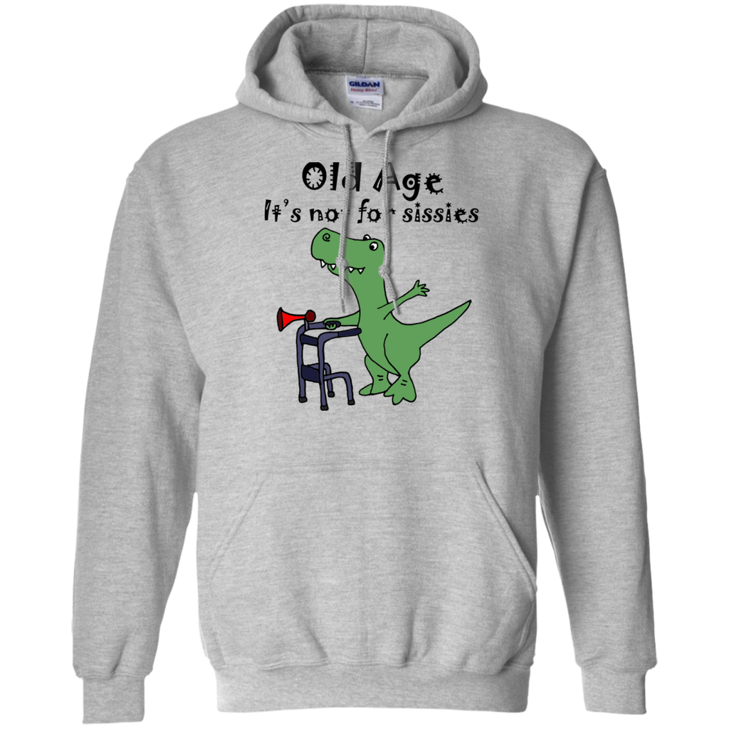 funny cool t-rex dinosaur using walker old age art T-Shirt