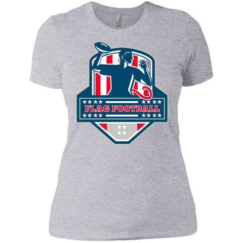 flag football qb player passing ball crest retro sweatshirt T-Shirt