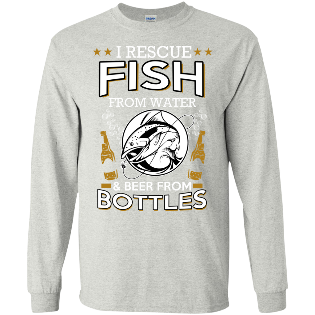 fish from water and beer from bottles T-Shirt