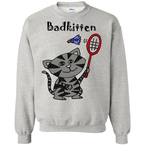 cool funny bad kitten playing badminton T-Shirt