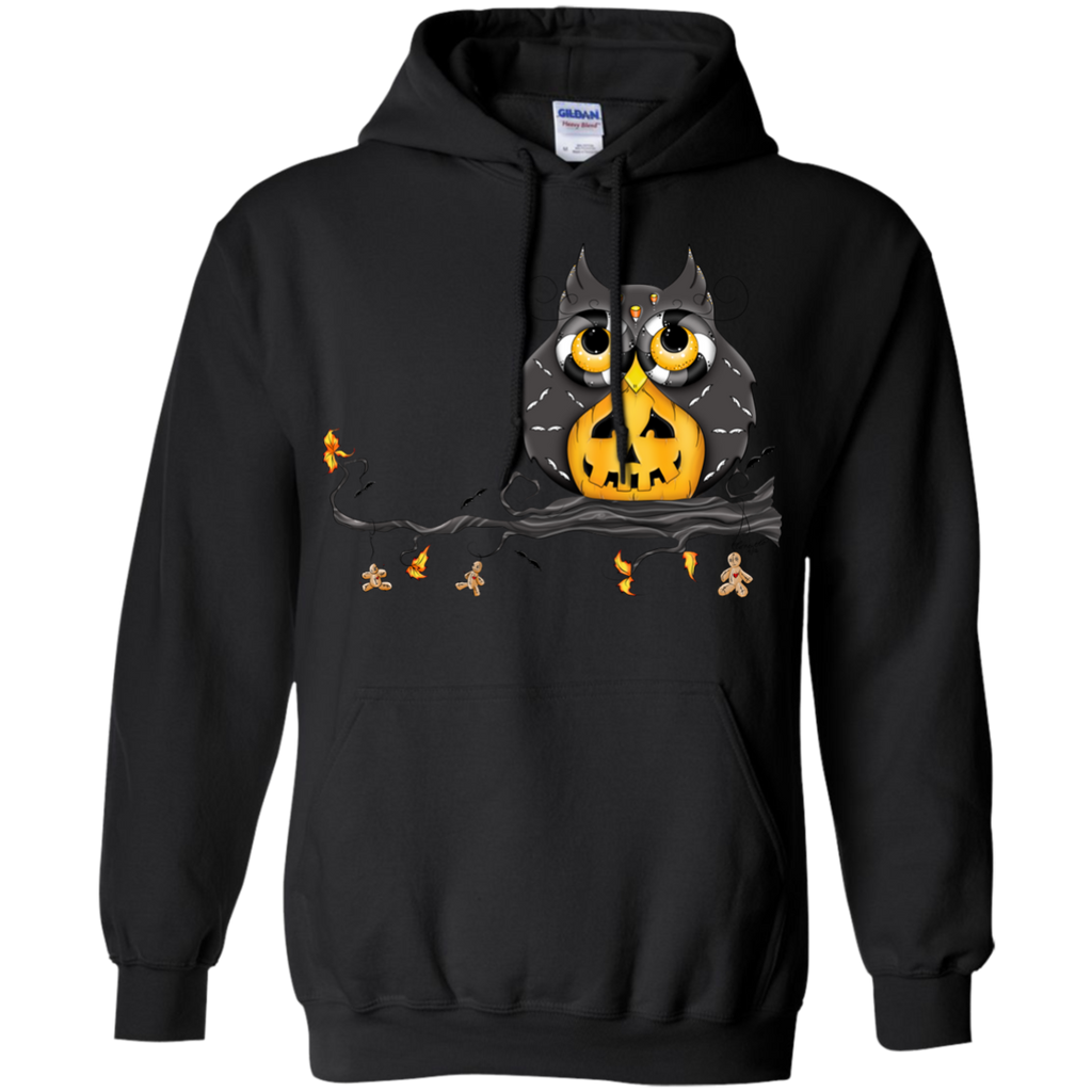 halloween owl Pullover Hoodie 8 oz
