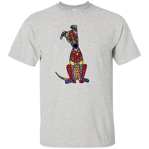 funny psychedelic greyhound dog abstract art T-Shirt