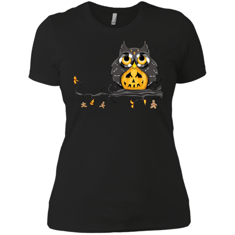 halloween owl Next Level Ladies Boyfriend Tee