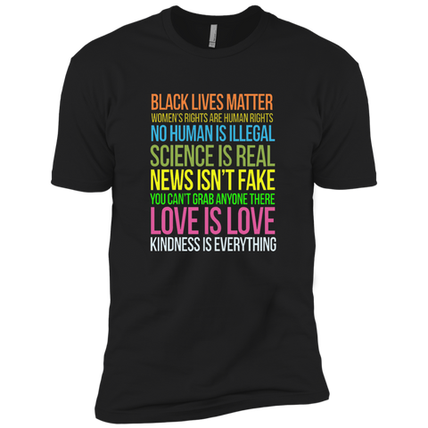 Kindness Is Everything Black Lives Love Is Love TShirt NL3600 Next Level Premium Short Sleeve T-Shirt
