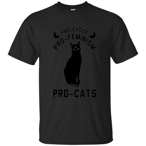 Pro-Choice Pro-Feminism Pro-Cats Feminist T-Shirt G200 Gildan Ultra Cotton T-Shirt