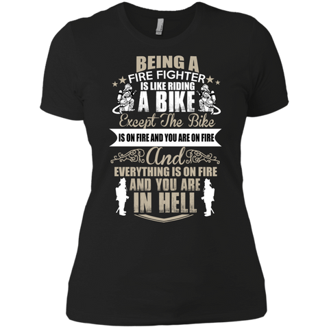fire fighter is like riding a bike 11 T-Shirt