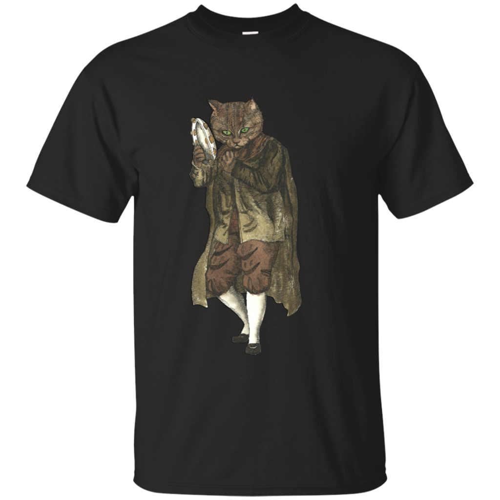 dancing cat plays tambourine t- T-Shirt