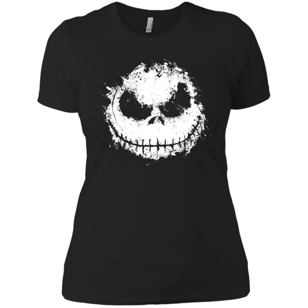 ink skull halloween T-Shirt Next Level Ladies Boyfriend Tee