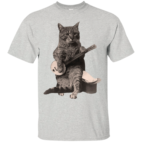 cat playing banjo guitar sweatshirt T-Shirt