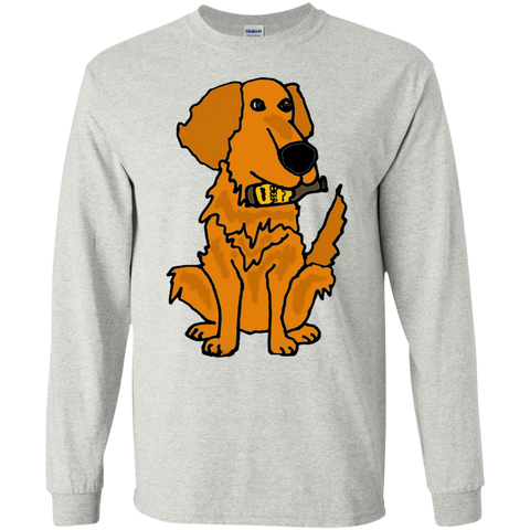 cool funny golden retriever dog with beer bottle T-Shirt