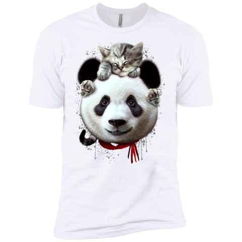 cat on panda T-Shirt