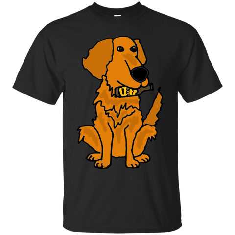 cool funny golden retriever dog with beer bottle T-Shirt