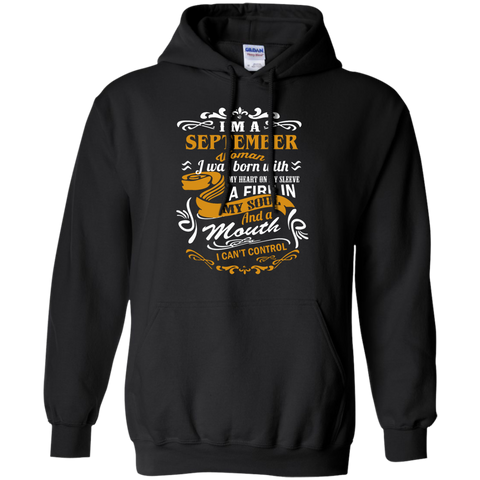 i'm a september woman i was born with my heart on my sleeve T-Shirt