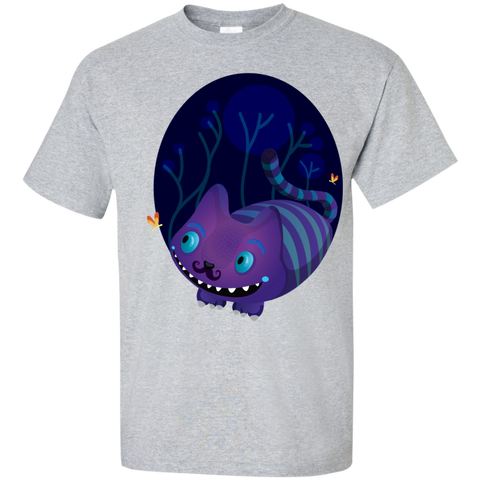 cheshire mustache cat t- T-Shirt