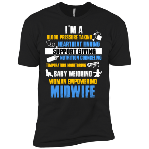 baby weighing woman empowering midwife T-Shirt