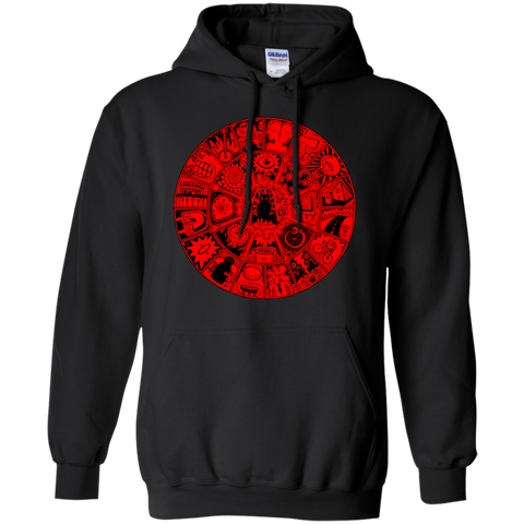 cat mandala in red and black T-Shirt