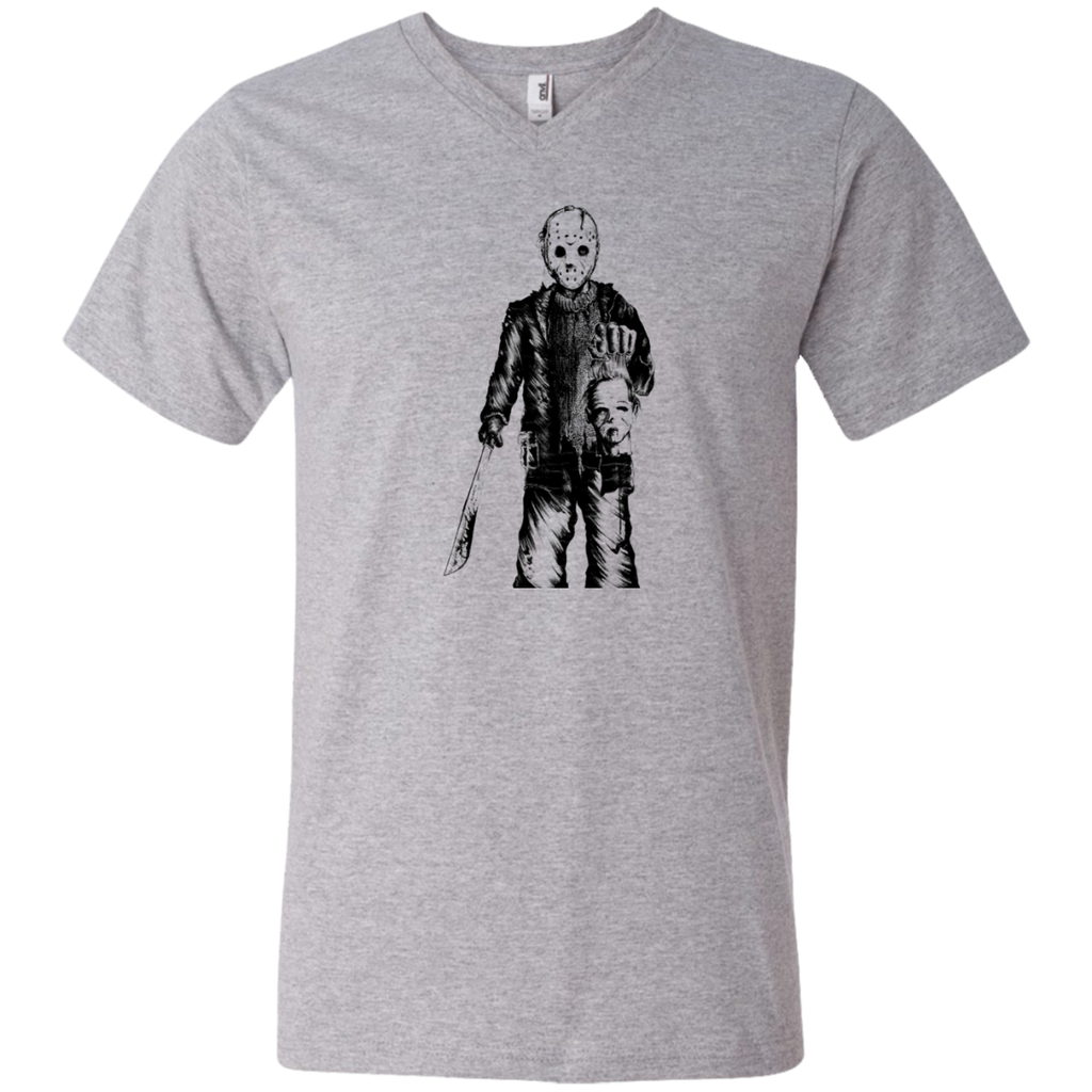 jason vs michael myers sticker halloween Mens Printed V-Neck T