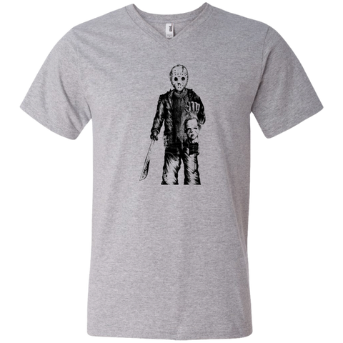 jason vs michael myers sticker halloween Mens Printed V-Neck T