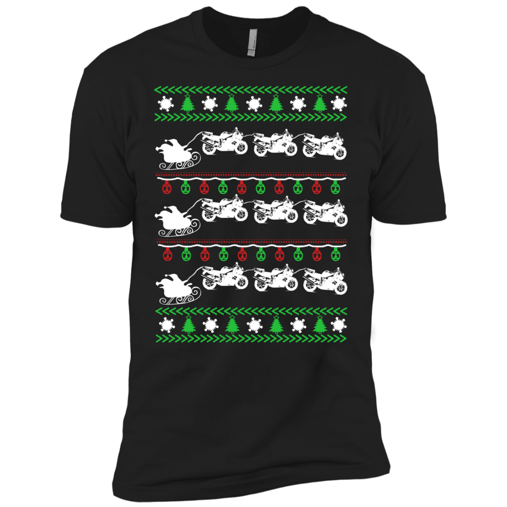 biker christmas holiday sweater T-Shirt