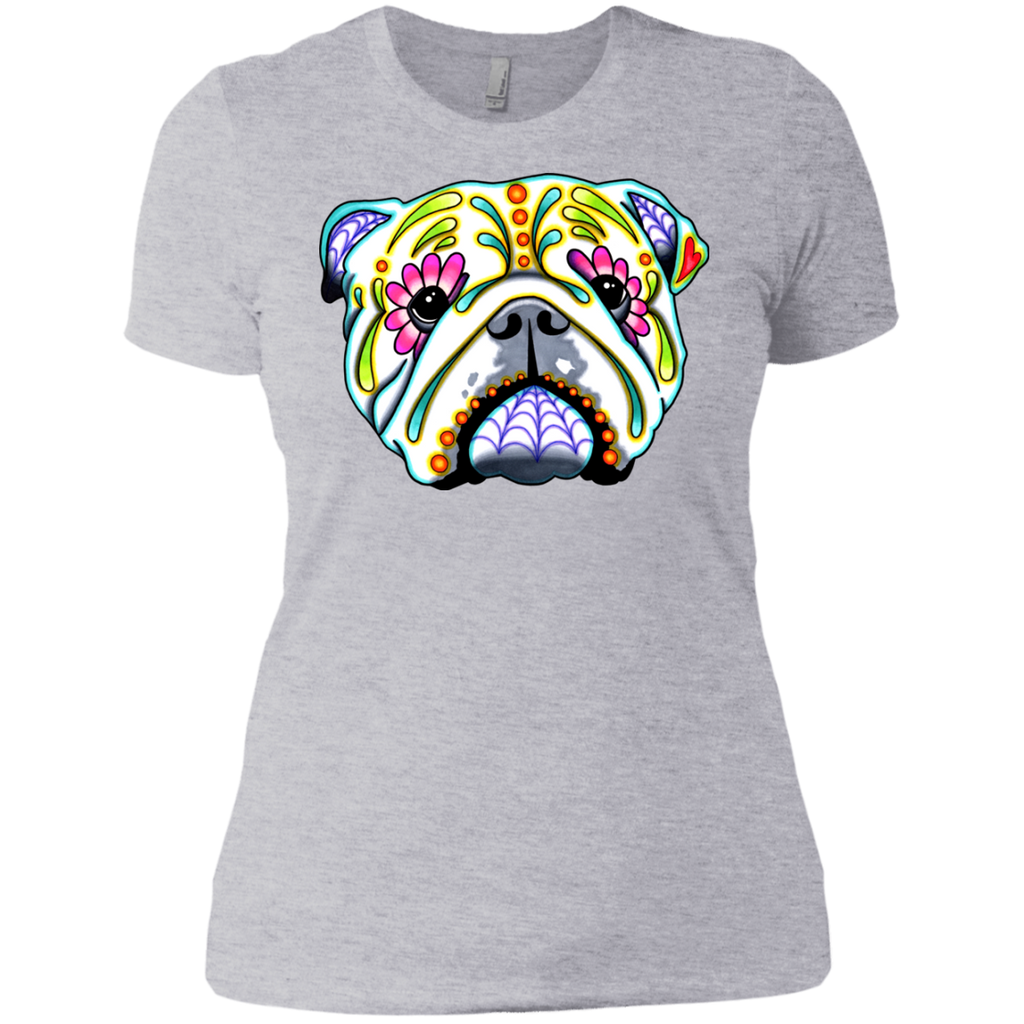 english bulldog day of the dead sugar skull dog matching family T-Shirt