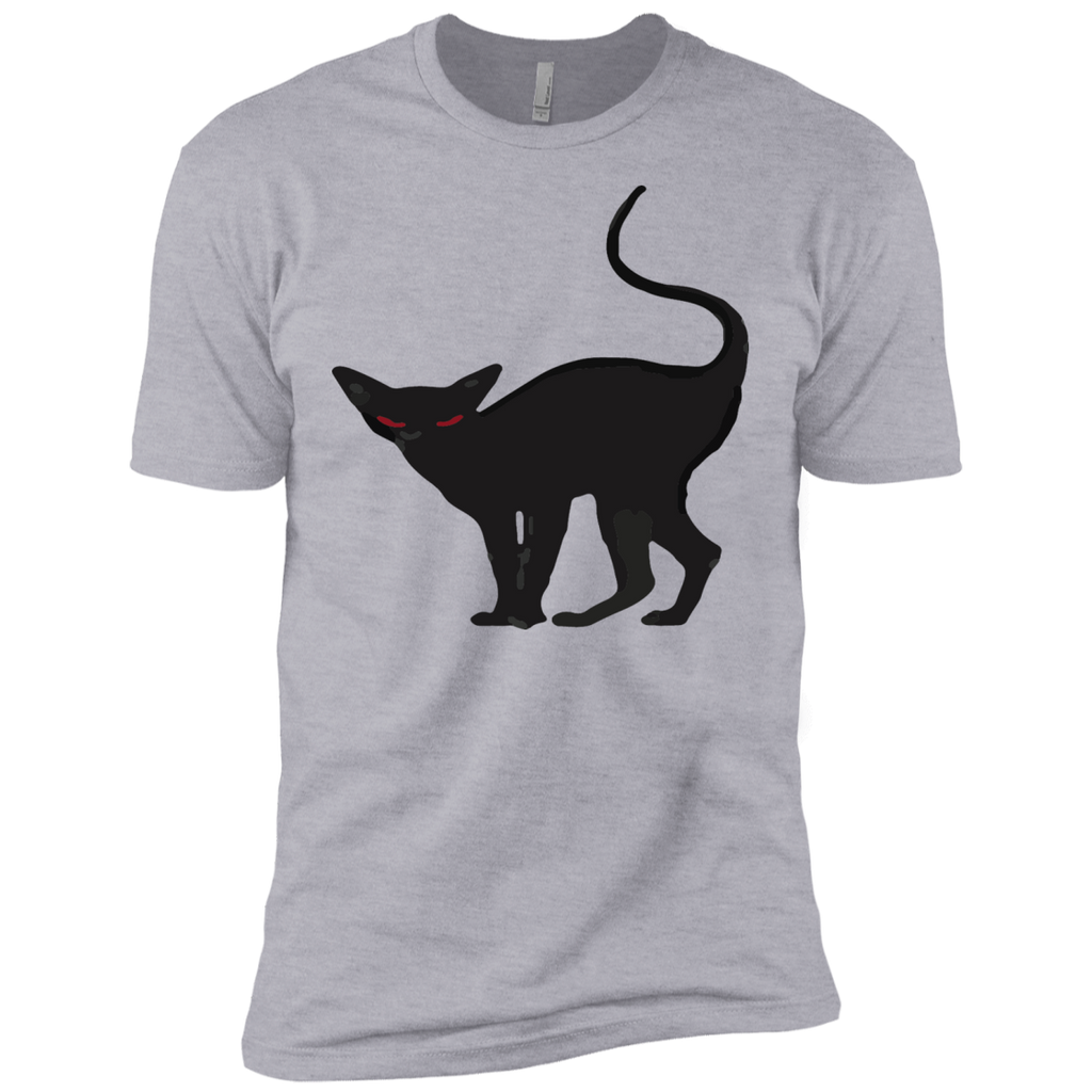 creepy black halloween cat T-Shirt Next Level Premium Short Sleeve Tee