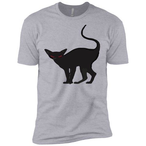 creepy black halloween cat T-Shirt Next Level Premium Short Sleeve Tee