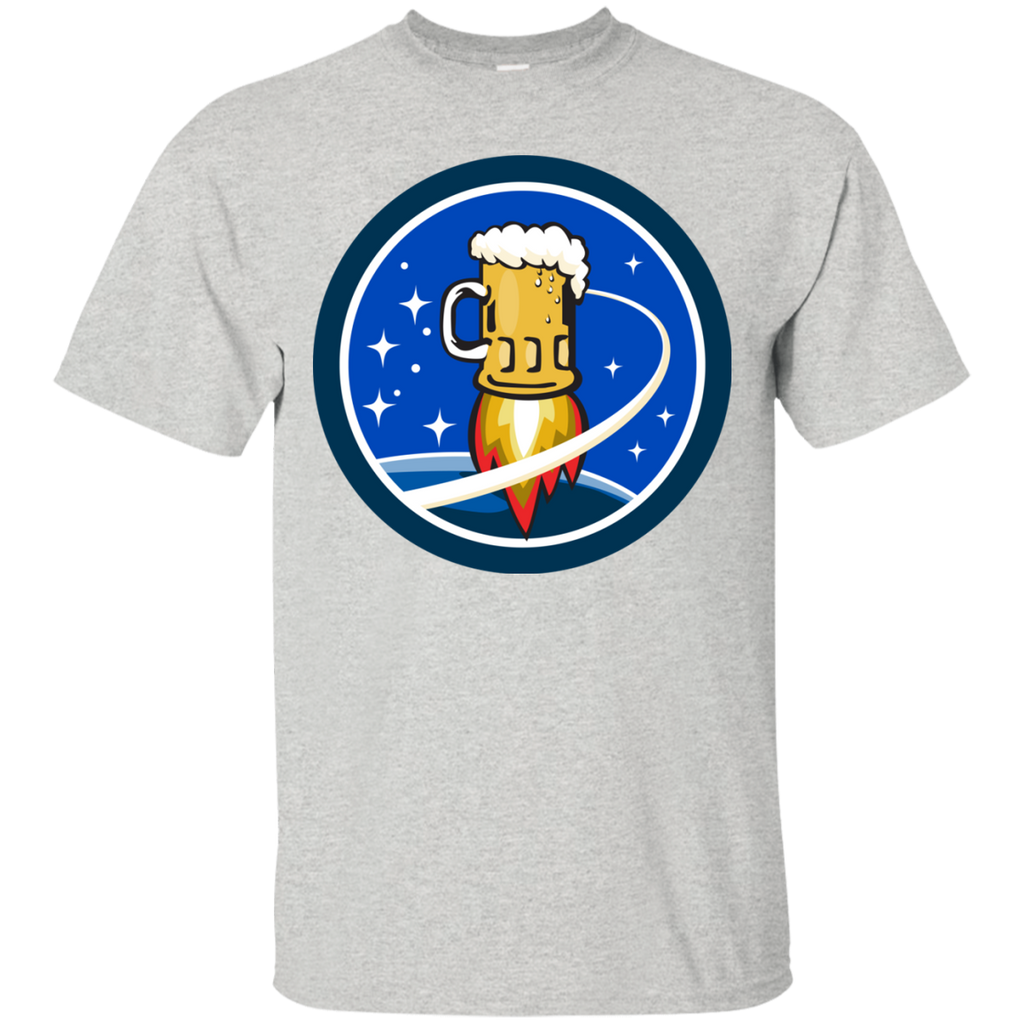 beer mug rocket ship space circle retro T-Shirt