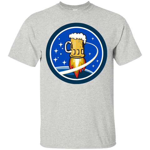 beer mug rocket ship space circle retro T-Shirt
