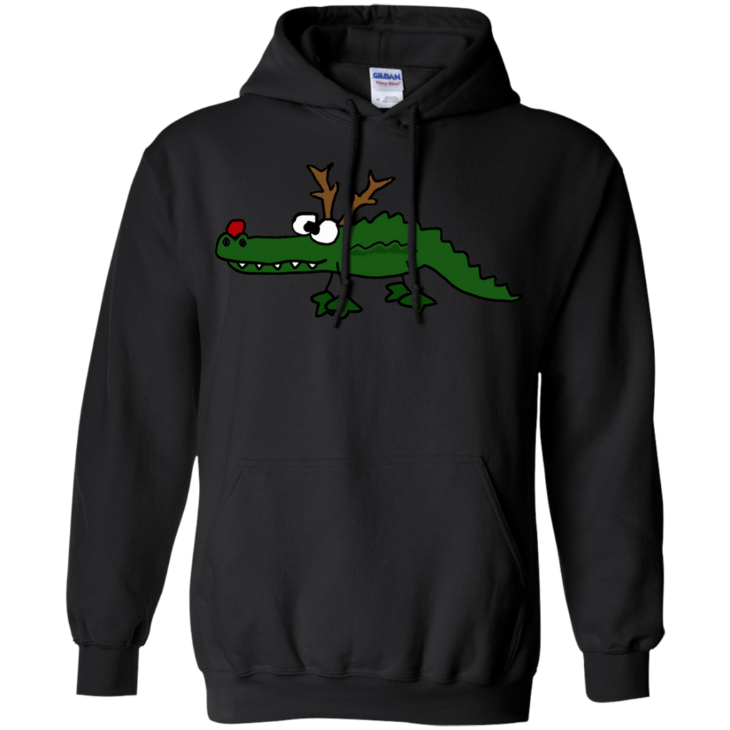 cool funny christmas alligator with antlers holiday sweater T-Shirt