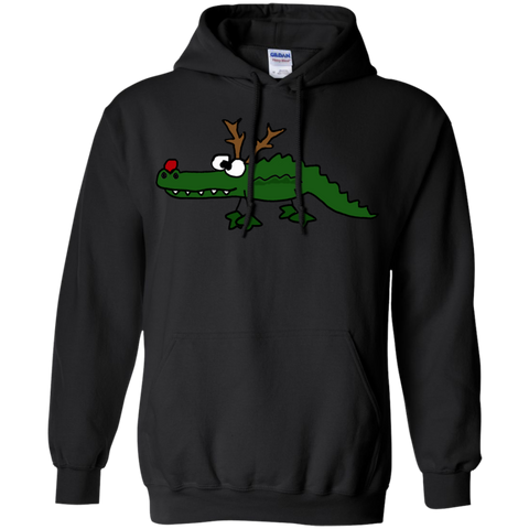 cool funny christmas alligator with antlers holiday sweater T-Shirt