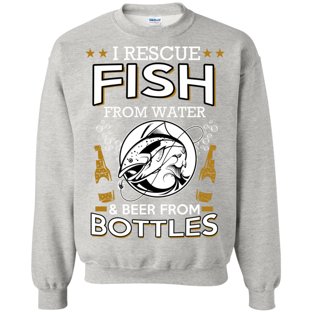 fish from water and beer from bottles  funny T-Shirt