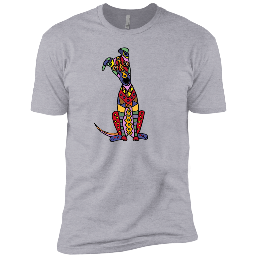 funny psychedelic greyhound dog abstract art T-Shirt