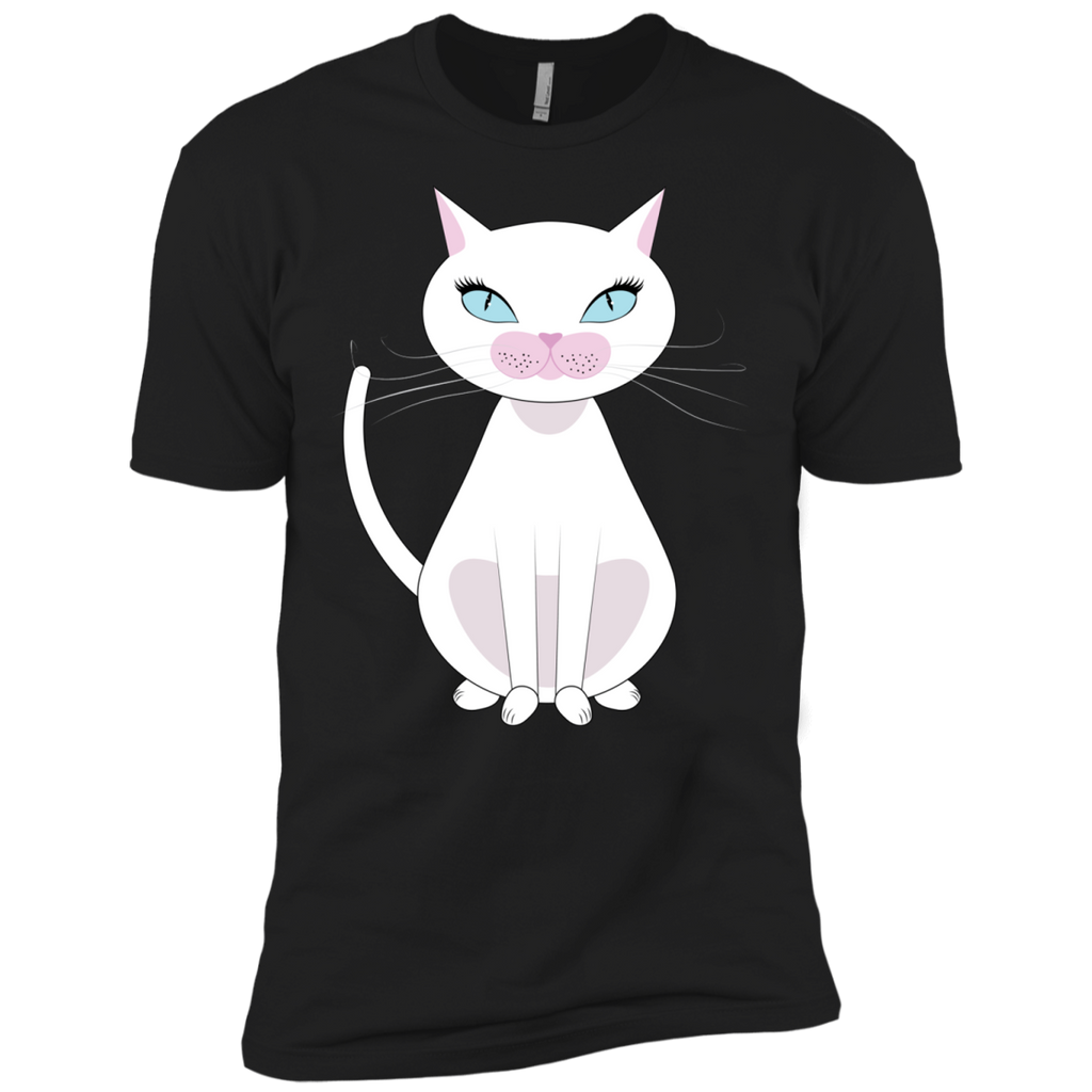 cartoon white cat t- T-Shirt